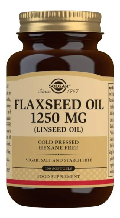 Salud y Equipamiento Médico - Aceite De Linaza Solgar 1250 Mg 100 Capsulas Blandas 1