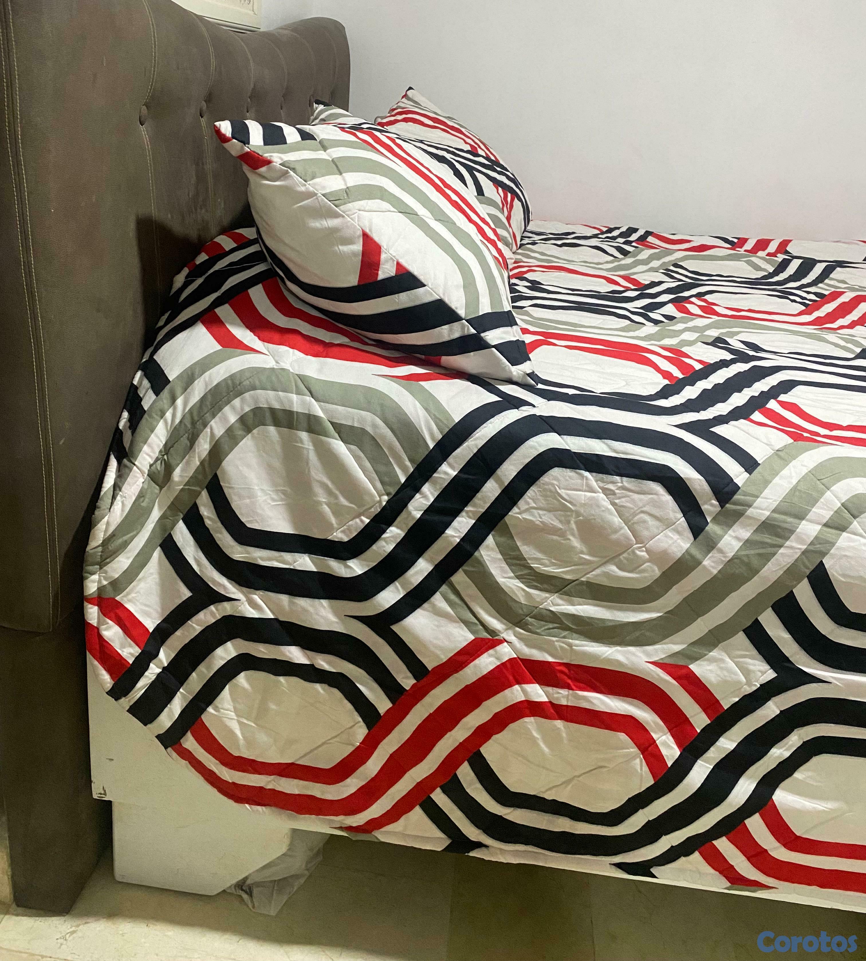 muebles y colchones - Cama Queen completa (base + espaldar + colchón) 3