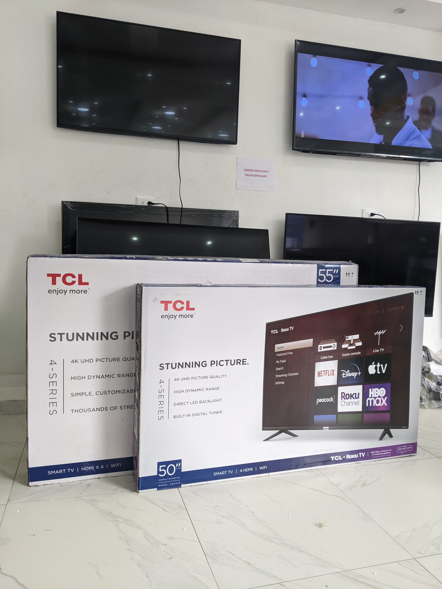 tv - Tv TCL 50 y 55 pulg. S455 sin bordes en pantalla Smart TV 4k 1 año de garantía