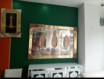 decoración y accesorios - Espejo 🪞 en aplique decorativo color dorado 💫  0