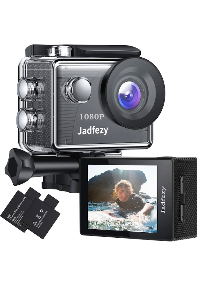 camaras y audio - Jadfezy Cámara de acción FHD 1080P 12MP, cámara impermeable