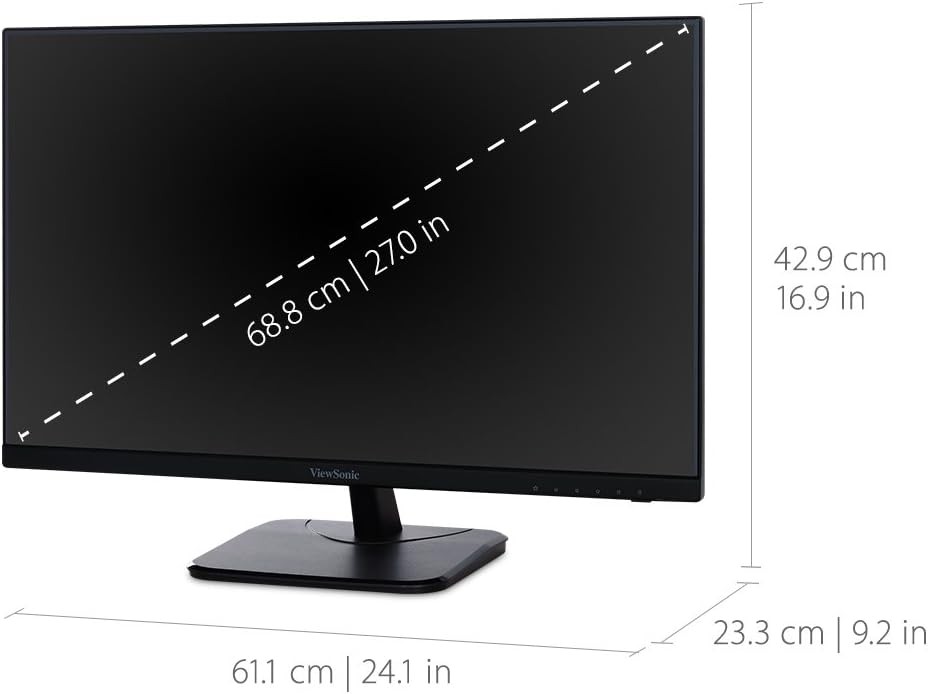computadoras y laptops - Monitor ViewSonic VA2756-MHD Monitor IPS 100Hz 1080p de 27 pulgadas 3