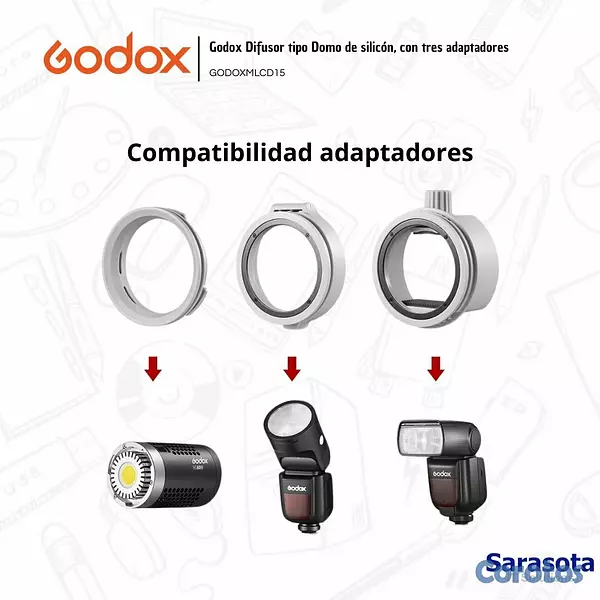 accesorios para electronica - Godox Kit ML-CD15 Cúpula de difusión 4