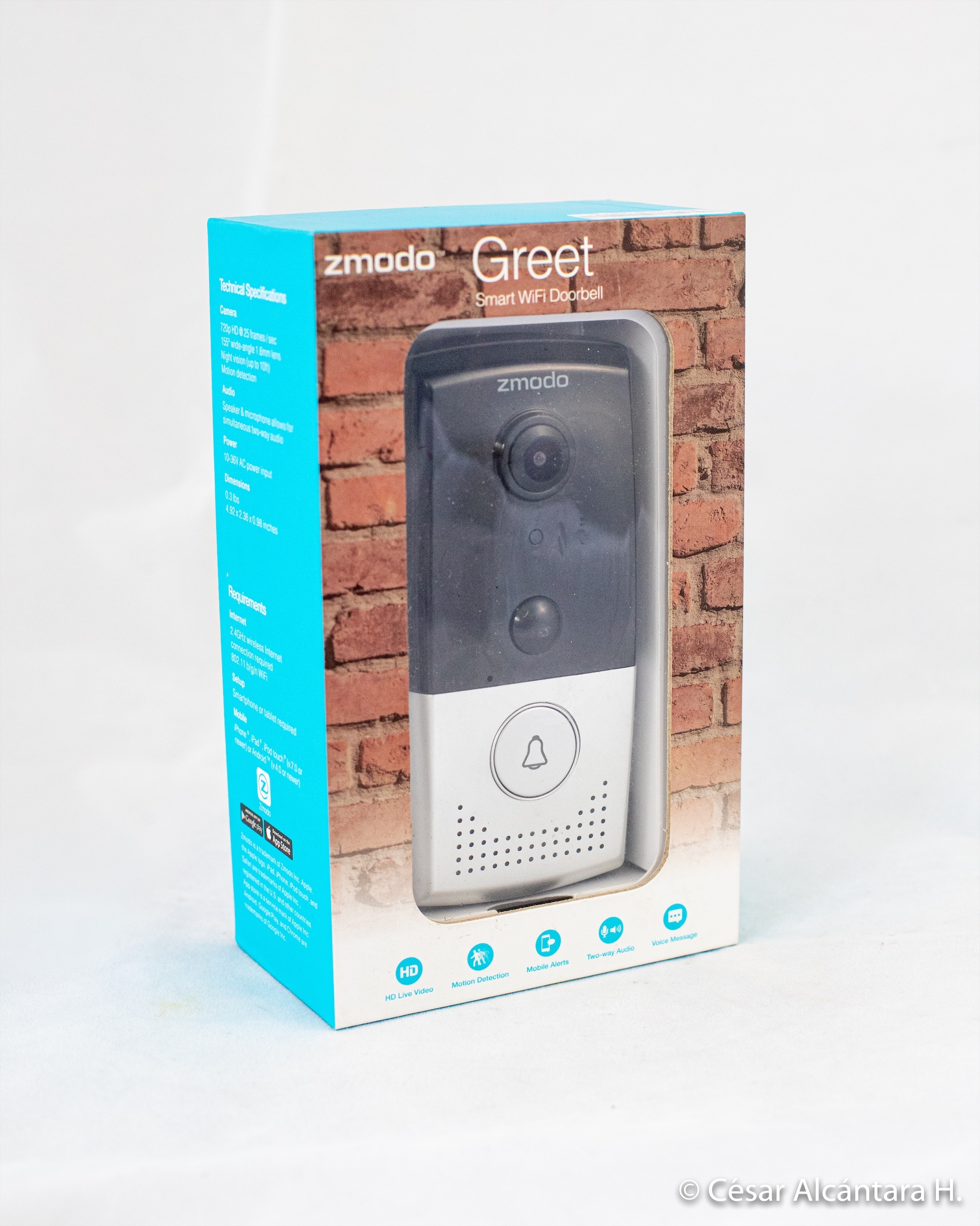 otros electronicos - Timbre WiFi (con cámara) - zmodo GREET 0