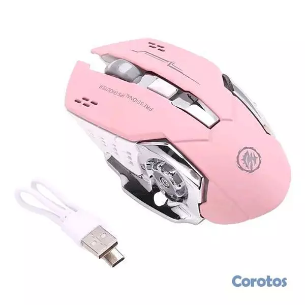computadoras y laptops - 🖱️ Ratón inalámbrico Bluetooth (Diseño Gamer RGB) 4