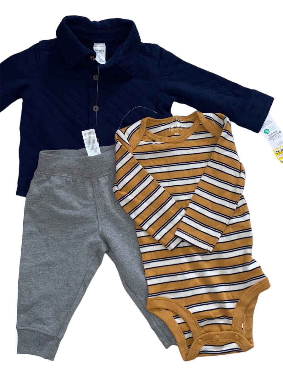 ropa y zapatos - Set carters 3 piezas para bebé 6 meses y 9 meses 
