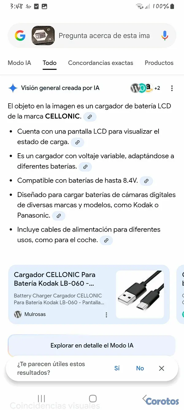 camaras y audio - cargador de camara 12