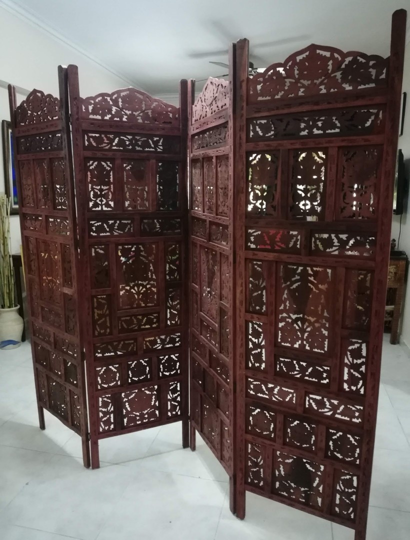 decoración y accesorios - Biombo de la India tallado a mano! Rebajado de precio! 