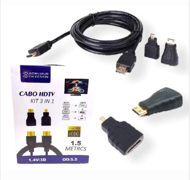 accesorios para electronica - CABO HDTV KIT 3 EN 1