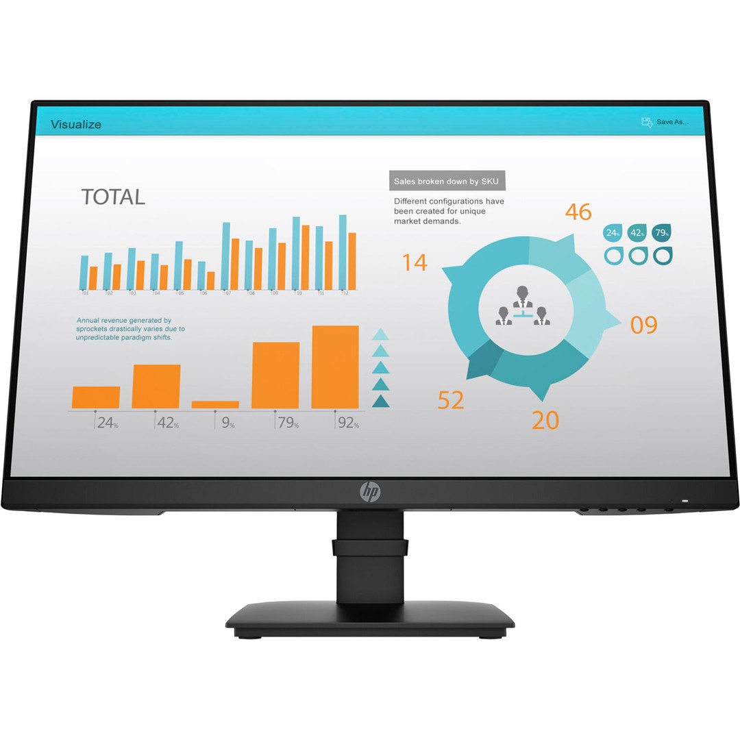 computadoras y laptops - MONITOR HP 24 PULGADAS P24 G4 23.8" FULL HD LCD  CLASS - IN-PLANE SWITCHING ,IPS 1