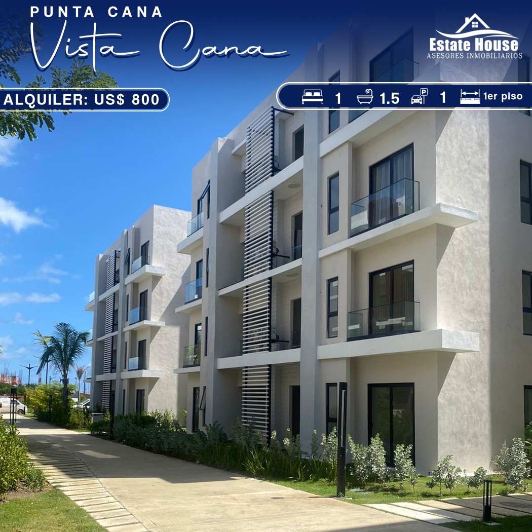 apartamentos - Apartamento en alquiler en Vista Cana Punta Cana con Linea blanca incluida...