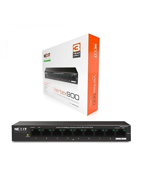 impresoras y scanners - SWITCH 9 PUERTOS NEXXT VERTEX900+, GIGABIT, POE+ 10/100/1000 MBPS ,POE+ DESKTOP