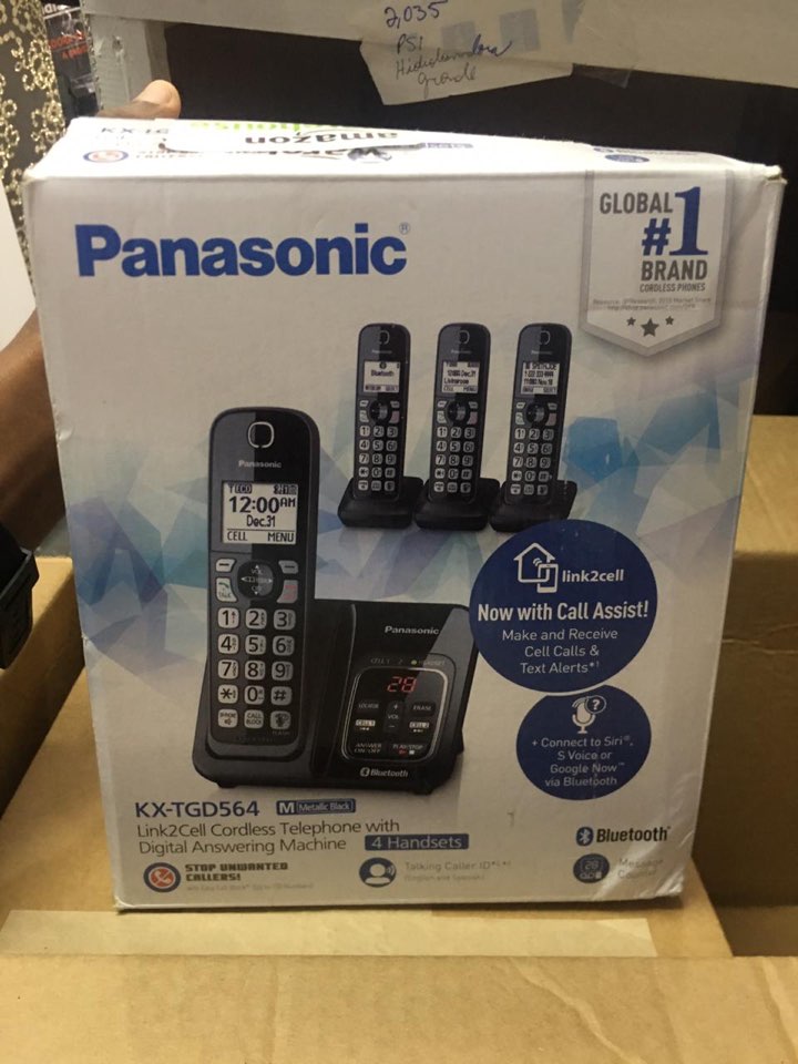 electrodomesticos - Teléfono inalámbrico Panasonic 4 unidades 