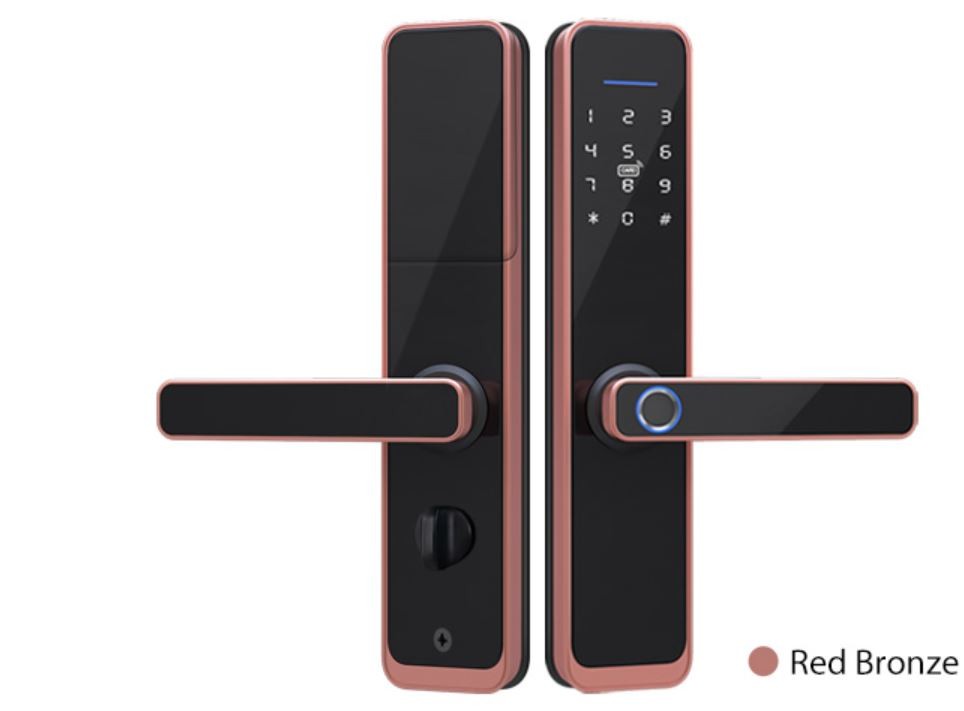 accesorios para electronica - Cerradura smart para puerta con apertura de huella codigo app bluetooth o wifi 1