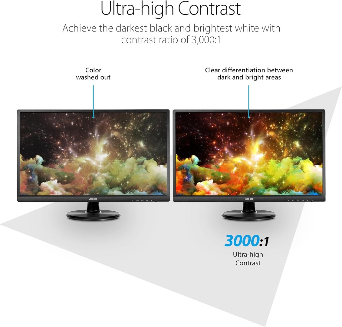 computadoras y laptops - ASUS Monitor Full HD de 24 Pulgadas 1080p, HDMI, VGA, cuidado ocular 4