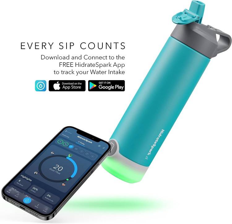 joyas, relojes y accesorios - Hidrate Spark Tap Smart Botella de agua de Acero inoxidable aislado 2