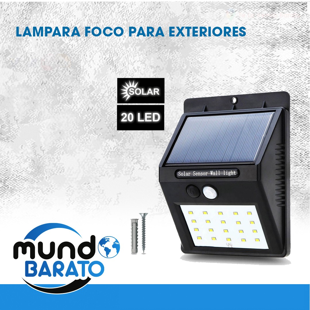 Luz Solar LED para exteriores, lámpara recargable con Sensor de movimiento