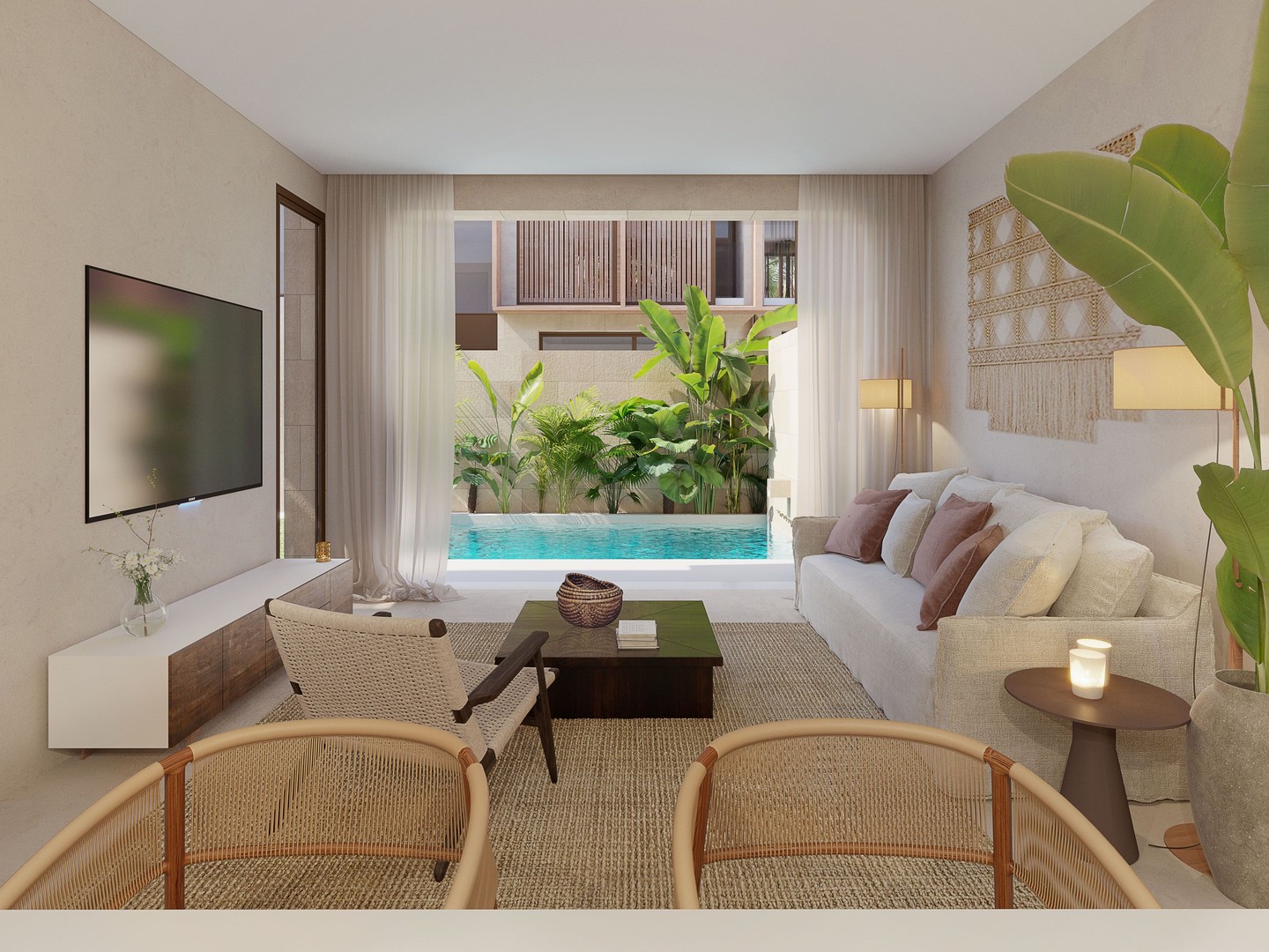 apartamentos - Apartamentos Turísticos en Punta Cana (Secret Garden), en planos, Terminacion 1A 8