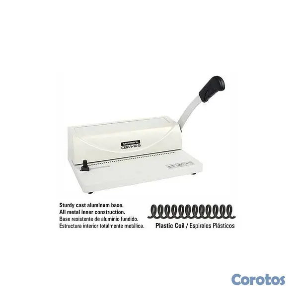 impresoras y scanners - MAQUINA ENCUADERNADORA ESPIRAL PLASTICOS 10HOJAS A LA VEZ  COIL STUDMARK ST-CBM- 2