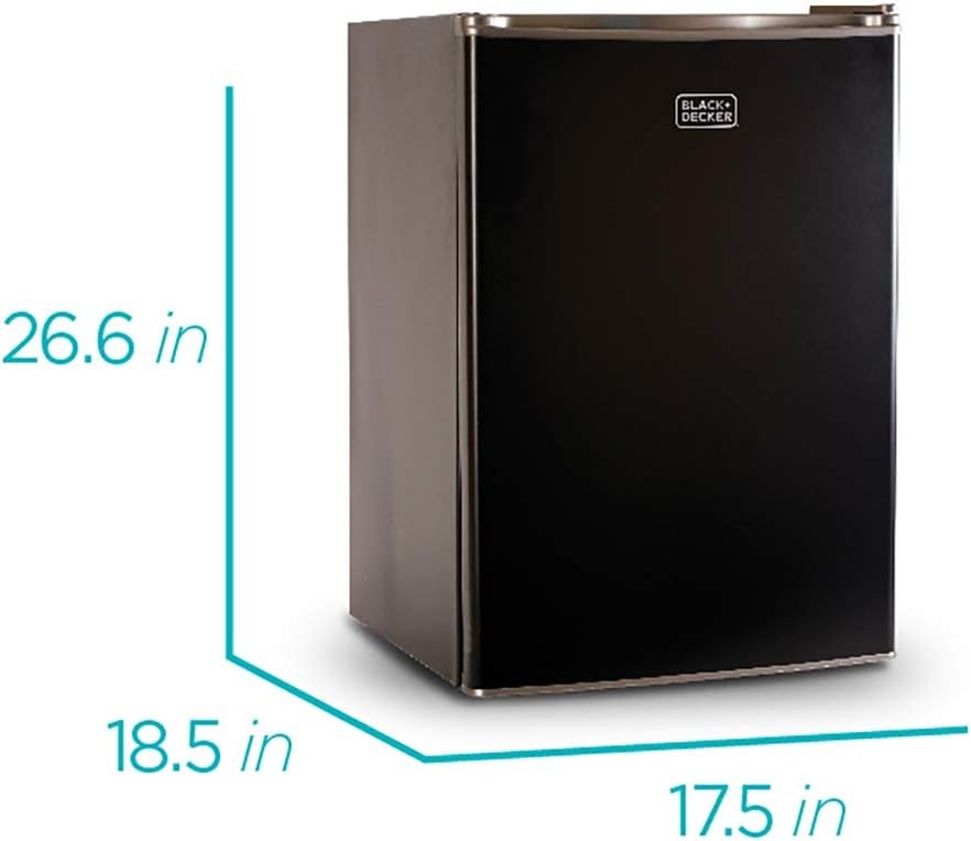 electrodomesticos - BLACK+DECKER BCRK25B Refrigerador compacto con una puerta, minirefrigerador 2
