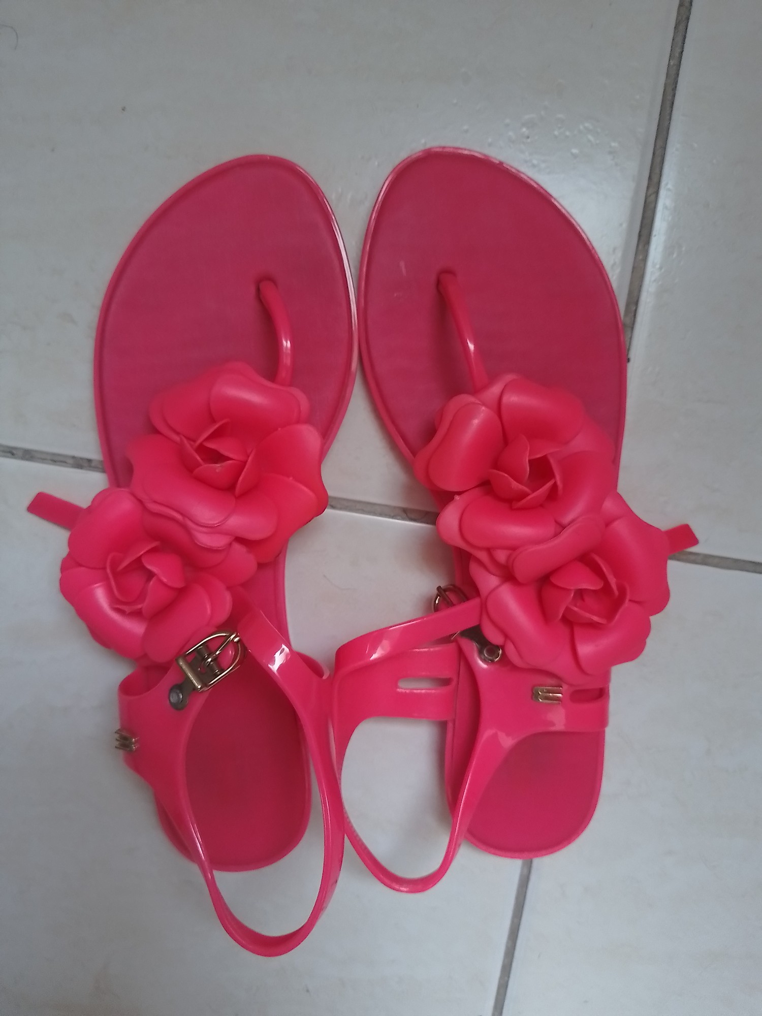 zapatos para mujer - Zapatillas con flores MELISSA size 8 sapatillas color rosa no son marca falsa 3