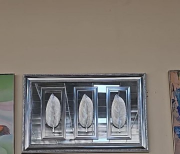 decoración y accesorios - Espejo 🪞 en aplique decorativo color plateado  0