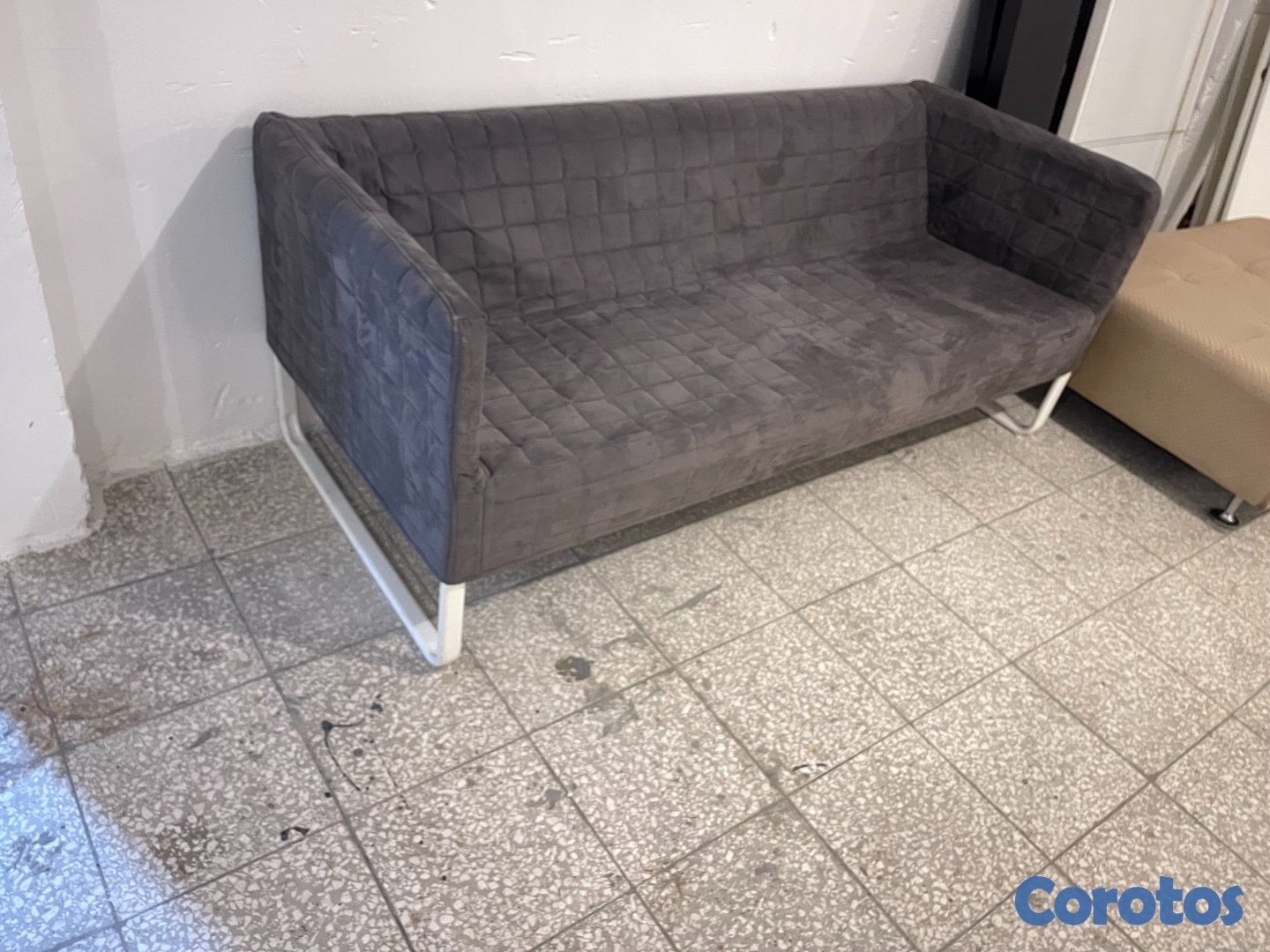 muebles y colchones - Sofa con forro color gris comprado en IKEA 2