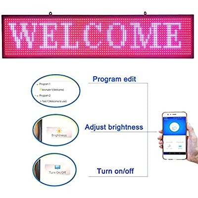 otros electronicos - Letrero LED  aviso luminoso wifi modificable por app en el telefono 100x20cm 4