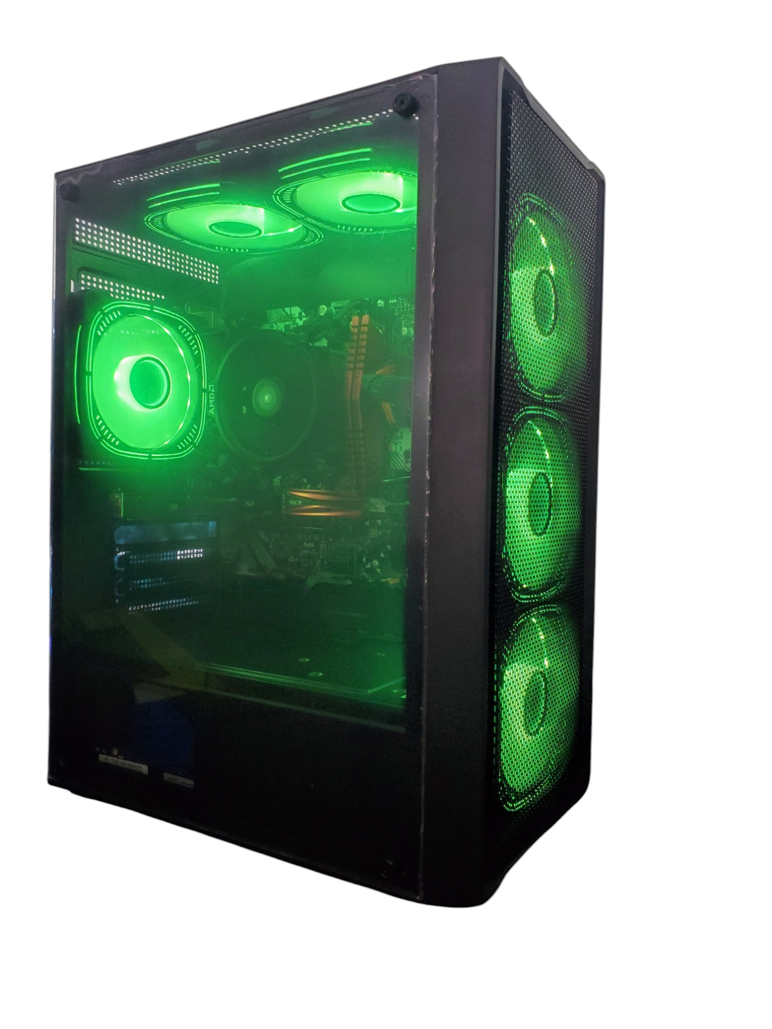 computadoras y laptops - PC AMD 3400G / 16GB / 1TB NVME / 550w Gold / Wi-Fi y Bluetooth / Case 6 fan ARGB