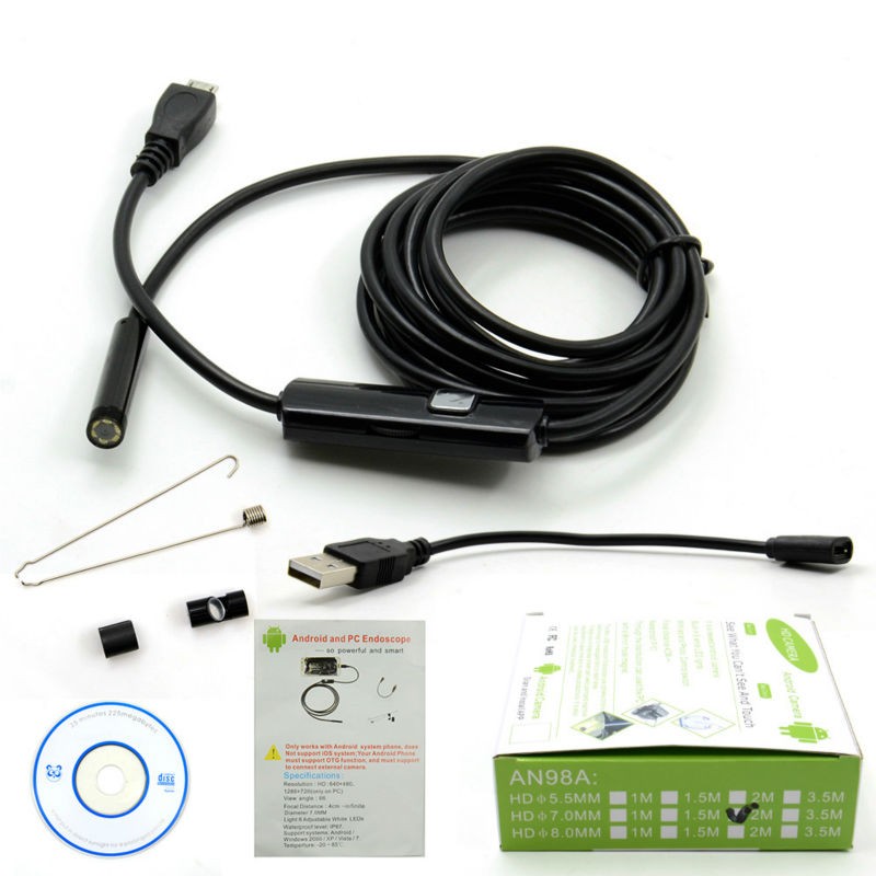 otros electronicos - Endoscopio USB Boroscopio camara endoscopica Camara de inspeccion celular Androi 9