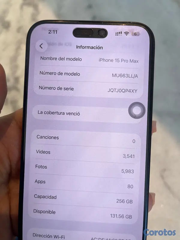 celulares y tabletas - 
Iphone 15 PRO MAX 256GB 
 2