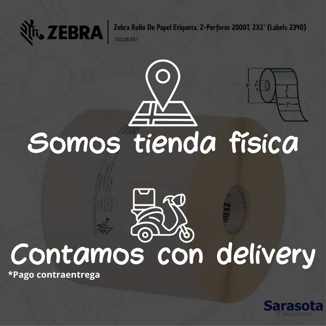 accesorios para electronica - Zebra Rollo De Papel Etiqueta, Z-Perform 2X1 2