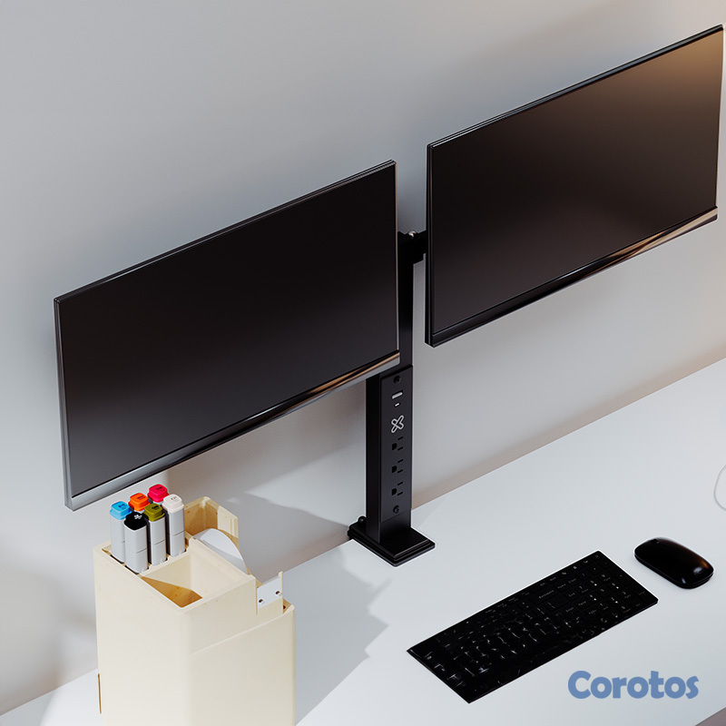 accesorios para electronica - SOPORTE PARA DOBLE MONITOR KLIPX, 13-32" CON REGLE 2