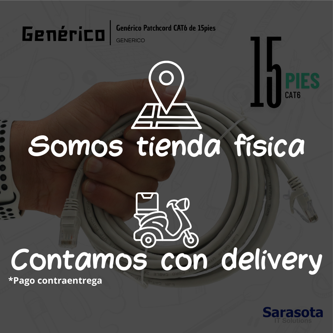 accesorios para electronica - Patch Cord RJ45 CAT6 de 15 pies 1
