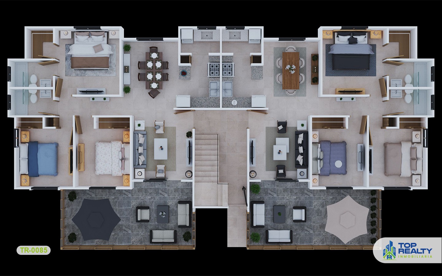 apartamentos - TR-0085 (C) Apartamento en 3er nivel + 1 Parqueo, en la Ave. Ecológica 4