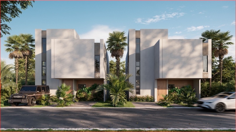 casas vacacionales y villas - Venta de Villa con piscina en brisas de Bavaro punta cana playa cerca 3