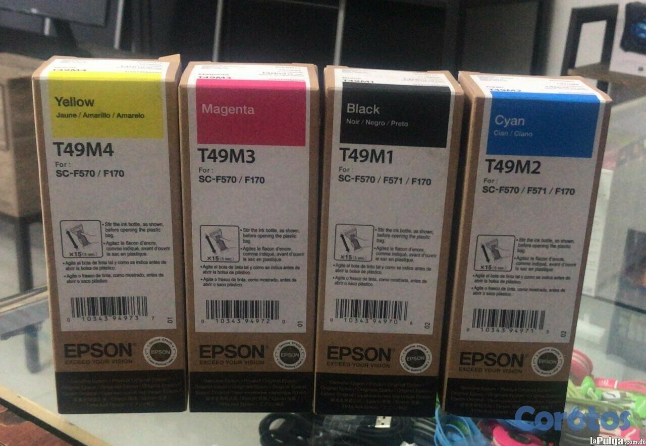impresoras y scanners - BOTELLA DE TINTA EPSON T49M EN TODOS LOS COLORES  140ML T49M420 PARA SUBLIMACION 2