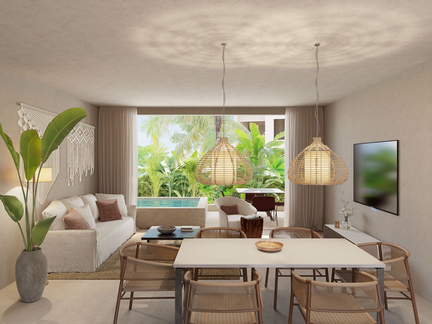 apartamentos - Apartamentos Turísticos en Punta Cana (Secret Garden), en planos, Terminacion 1A 9
