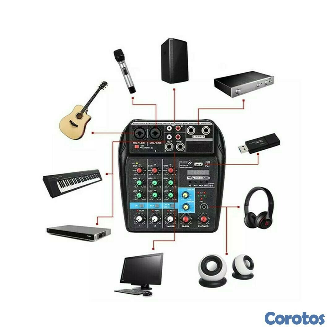 camaras y audio - MEZCLADORA DE AUDIO TEYUN A4 - 4 CANALES 1