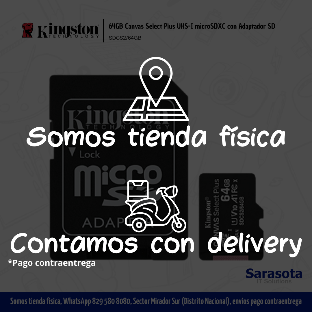accesorios para electronica - Kingston 64GB Canvas Select Plus UHS-I microSDXC  2