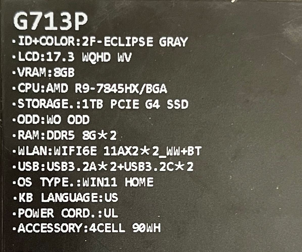 computadoras y laptops - ASUS ROG STRIX G713P RYZEN 9 SELLADA  3