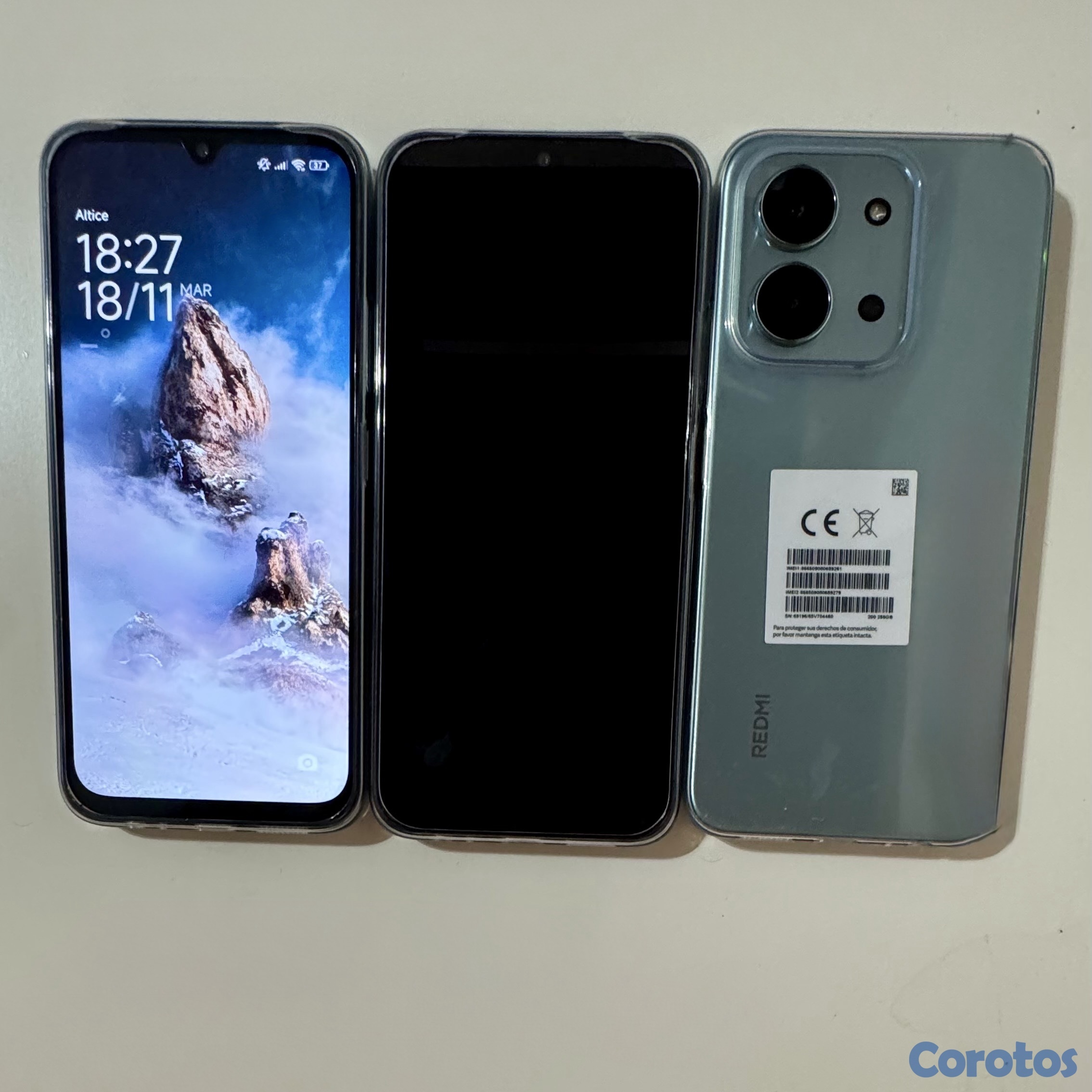 celulares y tabletas - 
📱 3 TELÉFONOS USADOS SOLO 7 VECES, marca REDMI 15C – RD$13,500 EN TOTAL