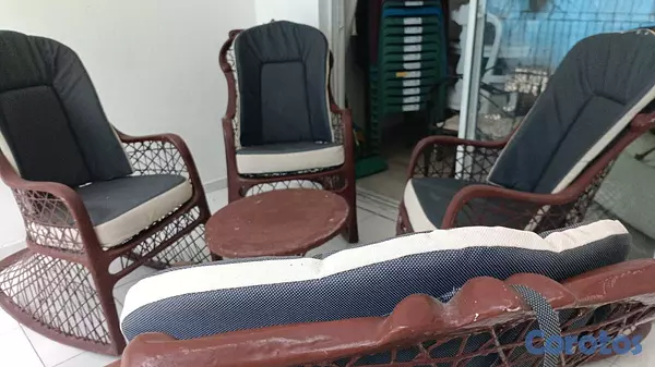 muebles y colchones - Juego de Comedor y Mecedora Terraza en Excelente E 2