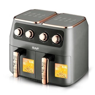 electrodomesticos - Freidora eléctrica Air Fryer de doble cesta XXXL 12litros de capacidad. 0