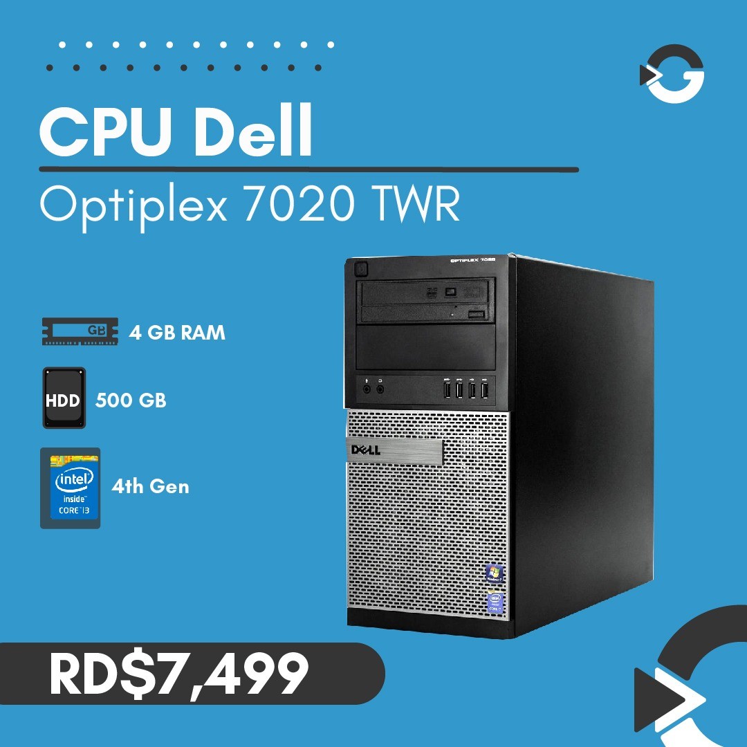CPU Dell Optiplex 7020 TWR Core i5-4590 3.30 GHz 500GB 4GB Ram