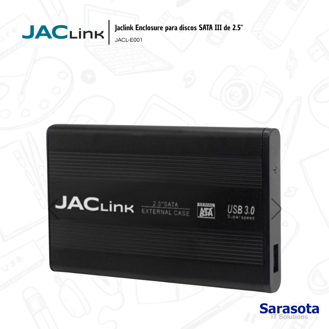 accesorios para electronica -  Jacliknk Enclosure para SSD o HDD de 2.5" USB 3.0 0