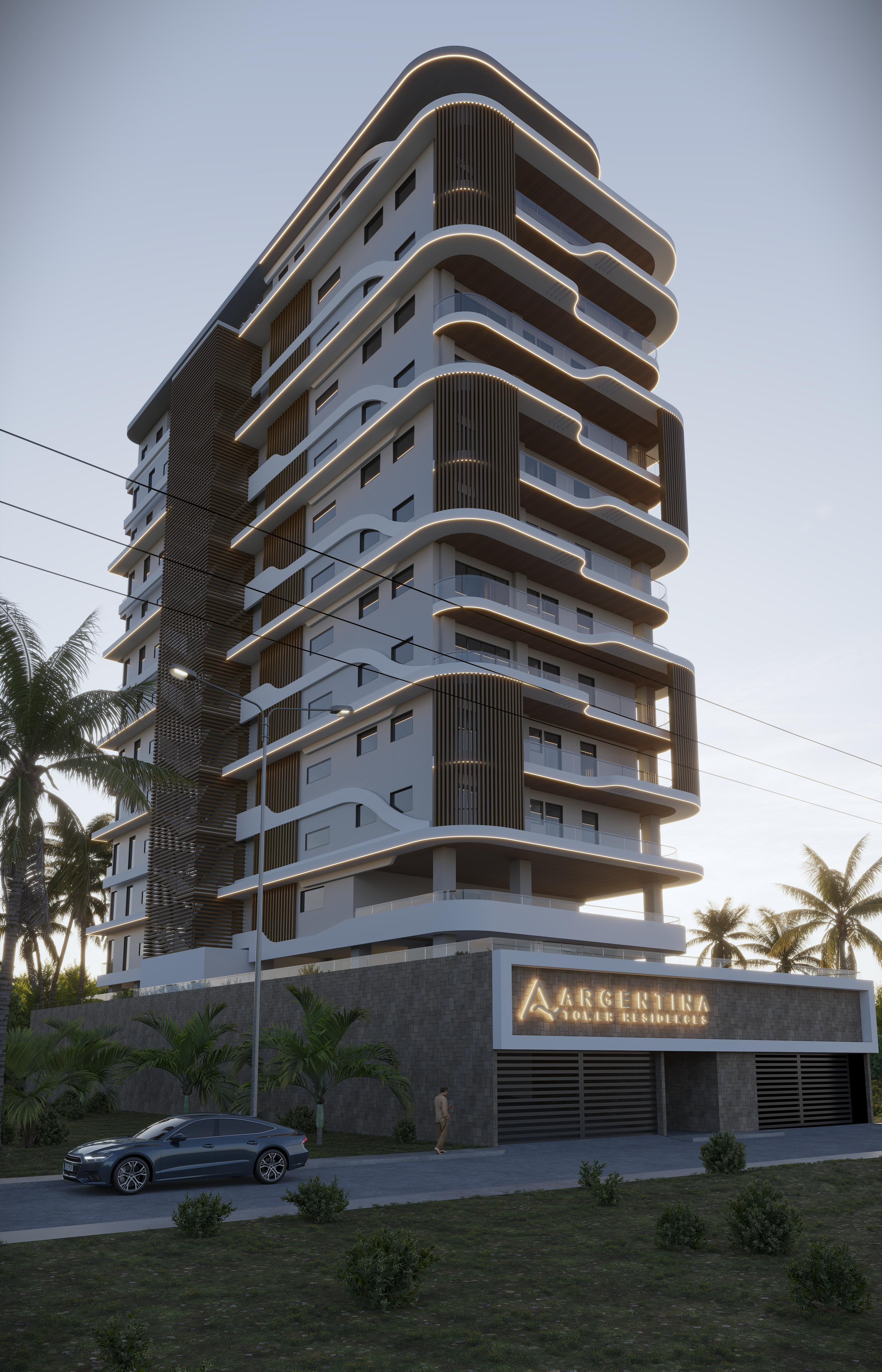 apartamentos - Majestuosa Torre en Ave. Republica de Argentina  4