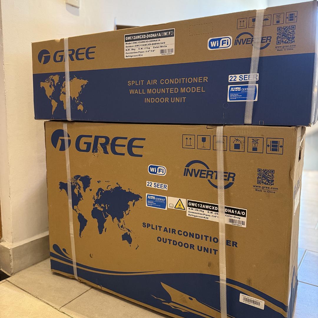 aires acondicionados y abanicos - Aires Acondicionados Inverter Gree 220v 12BTU Eficiencia 22 Nuevos Sellados 🔥