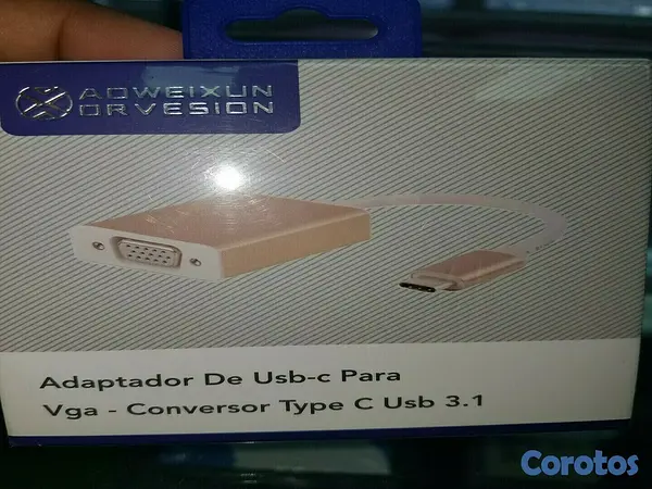 accesorios para electronica - Convertidor Tipo C USB 3.1  macho a VGA Adaptador de cable de enchufe. 3