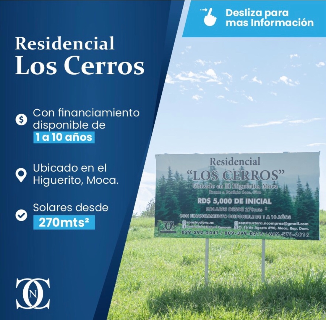solares y terrenos - Solares en Oferta (Residencial Los Cerros) - Higüerito, Moca